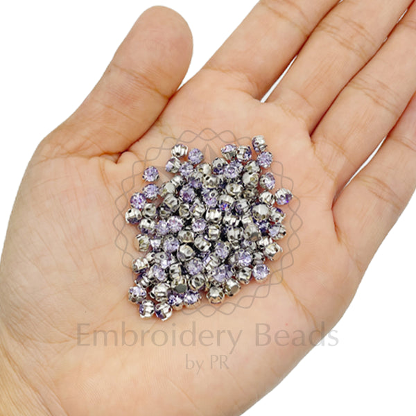 Premium Rhinestone Clasp Cup - 3MM | Lavender