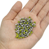 Premium Rhinestone Clasp Cup - 3MM | Light Green