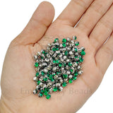 Premium Rhinestone Clasp Cup - 6MM | Emerald