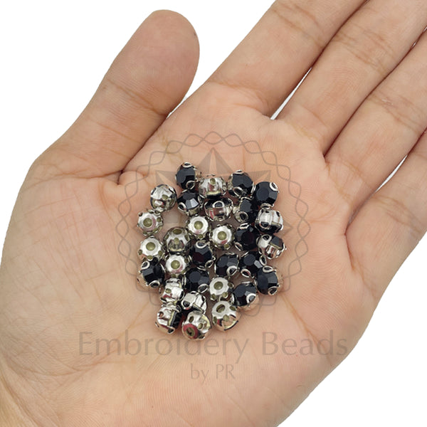 Premium Rhinestone Clasp Cup - 5MM | Black