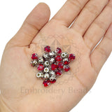 Premium Rhinestone Clasp Cup - 4MM | Red