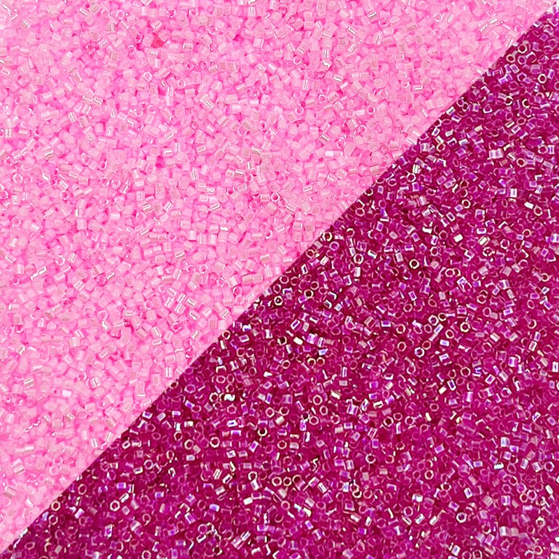 Miyuki Microcut Glass Beads Luster 1mm, Royal blue+Silver, 200 Grams