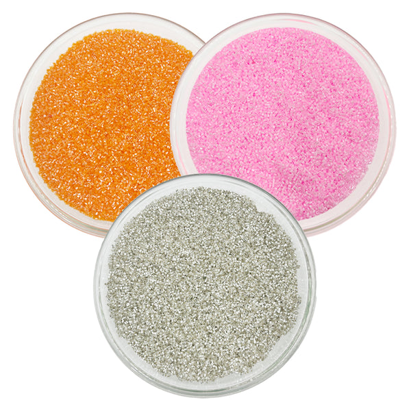 Miyuki Microcut Glass Beads Luster 1mm, Beby Pink+Orange+Silver, 450 Grams