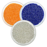 Miyuki Microcut Glass Beads Luster 1mm, Royal Blue+Beby Pink+Orange, 450 Grams
