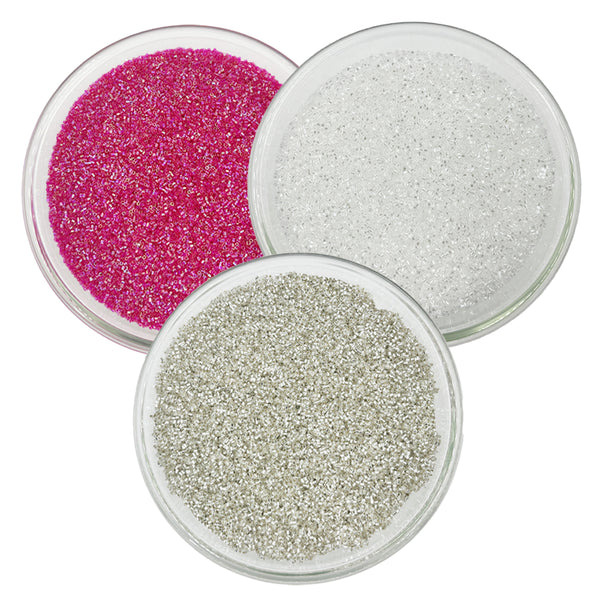 Miyuki Microcut Glass Beads Luster 1mm, Rembo Pink+Silver+White, 450 Grams