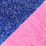 Miyuki Microcut Glass Beads Luster 1mm, Royal blue+Silver, 200 Grams