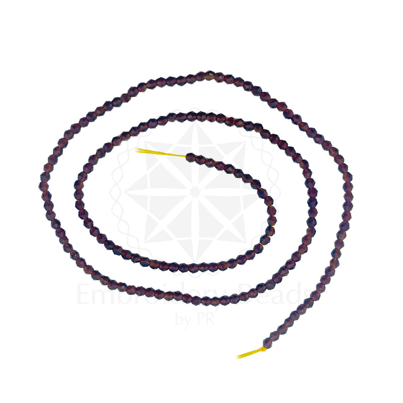Crystal Bicone Round Beads Line | 2MM | Navy Blue 20 Lines | Per Line Approx 180 Pieces | Total Approx 3600 Pieces