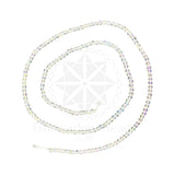 Crystal Bicone Round Beads Line | 2MM | Rainbow White 7 Lines | Per Line Approx 180 Pieces | Total Approx 1260 Pieces