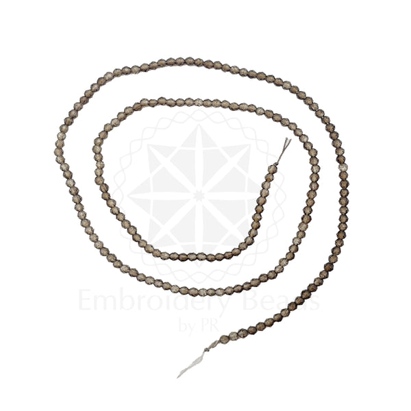 Crystal Bicone Round Beads Line | 2MM | Brown 12 Lines | Per Line Approx 180 Pieces | Total Approx 2160 Pieces