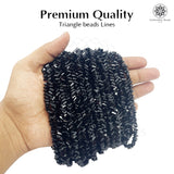 Crystal Bicone Triangle Beads Line | 6MM | Yellow 5 Lines | Per Line Approx 88 Pieces | Total Approx 440 Pieces
