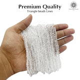 Crystal Bicone Triangle Beads Line | 4MM | White 7 Lines | Per Line Approx 120 Pieces | Total Approx 840 Pieces