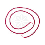 Crystal Bicone Round Beads Line | 2MM | Maroon 20 Lines | Per Line Approx 180 Pieces | Total Approx 3600 Pieces