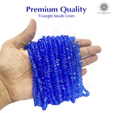 Crystal Bicone Triangle Beads Line | 6MM | Rainbow Light Grey 5 Lines | Per Line Approx 88 Pieces | Total Approx 440 Pieces
