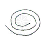 Crystal Bicone Round Beads Line | 2MM | Rainbow Grey 10 Lines | Per Line Approx 180 Pieces | Total Approx 1800 Pieces