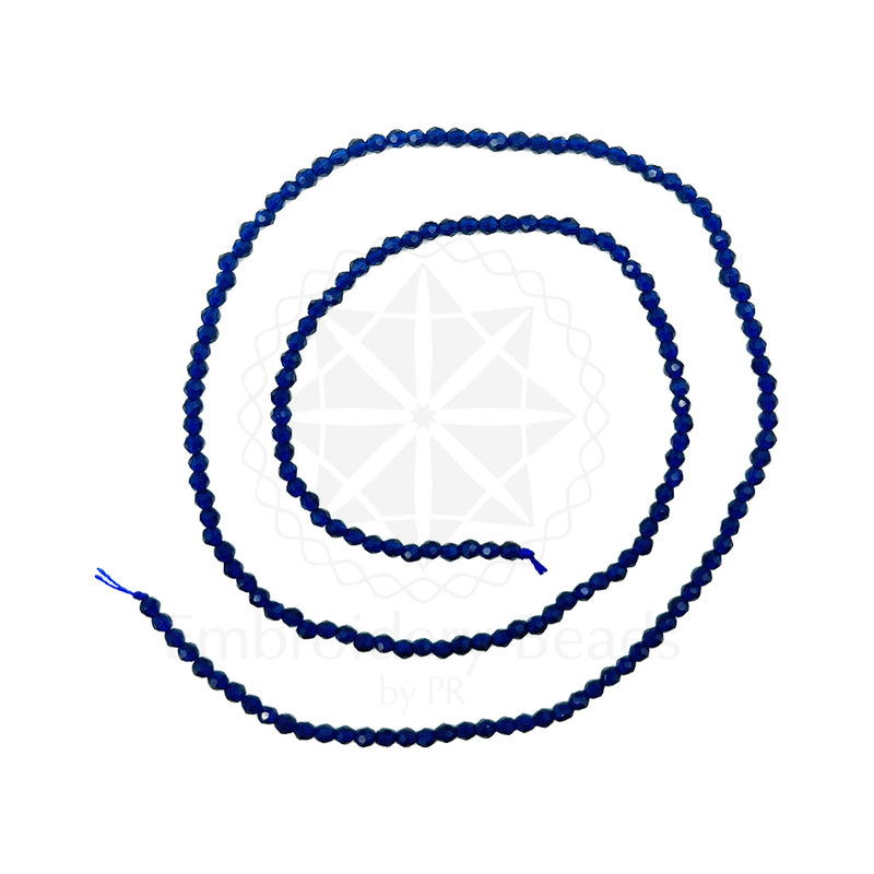 Crystal Bicone Round Beads Line | 2MM | Dark Brown 20 Lines | Per Line Approx 180 Pieces | Total Approx 3600 Pieces