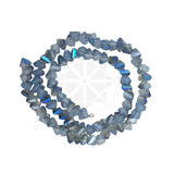 Crystal Bicone Triangle Beads Line | 6MM | Rainbow Light Grey 5 Lines | Per Line Approx 88 Pieces | Total Approx 440 Pieces
