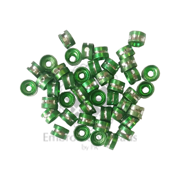 Ring Shape Cylindrical Beads Green