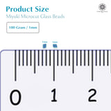 Miyuki Microcut Glass Beads Luster 1mm, Sky Blue, 100 Grams