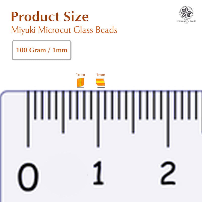 Miyuki Microcut Glass Beads Luster 1mm, Orange