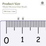 Miyuki Microcut Glass Beads Luster 1mm, White