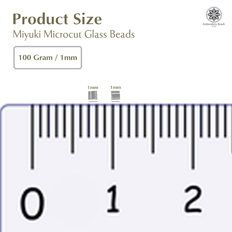 Miyuki Microcut Glass Beads Luster 1mm, White