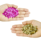 Metallic Flat Round Sequins 3mm, 200 Grams - Pink + Gold