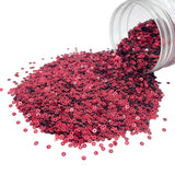 Hologram Flat Round Sequins 3mm - Dark Red