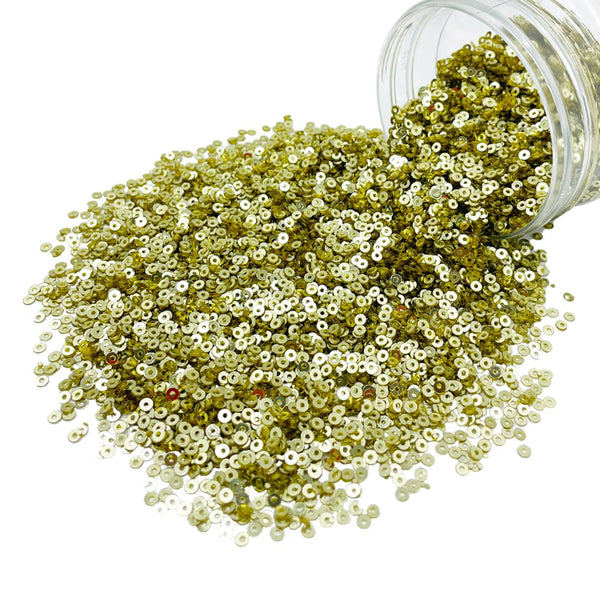Metallic Flat Round Sequins 3mm - Gold