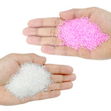 Miyuki Microcut Glass Beads Luster 1mm, Baby pink+White, 200 Grams