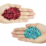 Hologram Flat Round Sequins 3mm, 200 Grams - Bottle Green + Light Pink