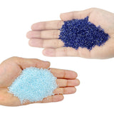 Miyuki Microcut Glass Beads Luster 1mm, Royal blue+Sky blue, 200 Grams