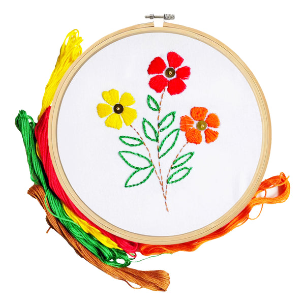 DIY Embroidery kit Combo of Evil Eye / Unicorn / Flower