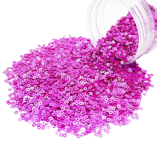 Metallic Flat Round Sequins 3mm - Pink