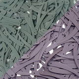 Sword Shape Matte Sequins 34x5mm, 200 Grams - Dark Brown + Shadow Lime