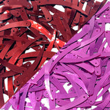 Sword Shape Metallic Sequins 34x5mm, 200 Grams - Light Brown + Dark Red