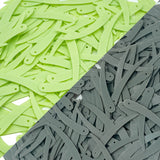 Sword Shape Matte Sequins 34x5mm, 200 Grams - Dark Brown + Shadow Lime