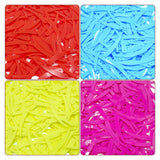 Sword Shape Flat Opaque Sequins 34x5mm - Orange+Sky Blue+Pink+Bright Yellow