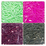 Sword Shape Flat Opaque Sequins 34x5mm - Pink+Magenta+Pastel Green+Mehndi Green