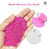 Miyuki Microcut Glass Beads Luster 1mm, Rembo Pink+Beby Pink+White, 300 Grams