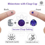 Premium Rhinestone Clasp Cup - 6MM | Purple