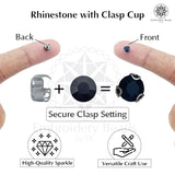 Premium Rhinestone Clasp Cup - 8MM | Black
