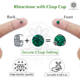 Premium Rhinestone Clasp Cup - 6MM | Emerald