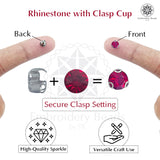 Premium Rhinestone Clasp Cup - 6MM | Red