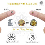 Premium Rhinestone Clasp Cup - 5MM | Golden Amber AB