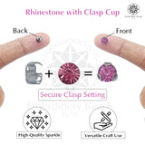 Premium Rhinestone Clasp Cup - 4MM | Rose