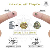 Premium Rhinestone Clasp Cup - 6MM | 	Light Yellow