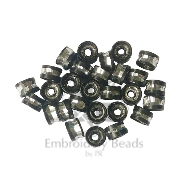 Ring Shape Cylindrical Beads Black