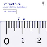 Miyuki Microcut Glass Beads Luster 1mm, Royal blue+Silver, 200 Grams