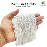 Crystal Bicone Round Beads Line | 2MM | Rainbow White 7 Lines | Per Line Approx 180 Pieces | Total Approx 1260 Pieces