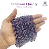 Crystal Bicone Round Beads Line | 2MM | Rainbow Purple 20 Lines | Per Line Approx 180 Pieces | Total Approx 3600 Pieces